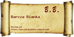 Barcza Bianka névjegykártya
