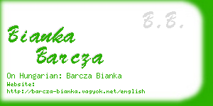 bianka barcza business card